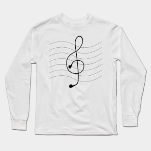 Treble clef from earphones Long Sleeve T-Shirt